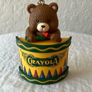Crayola Crayons: Bear On Drum- Christmas Tree Ornament- Binney & Smith- 1992